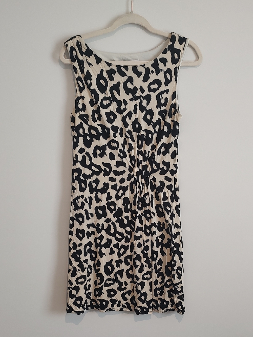 Trendy Animal print ruched dress Jersey Texture Resort Casual Mob Wife Aesthetic